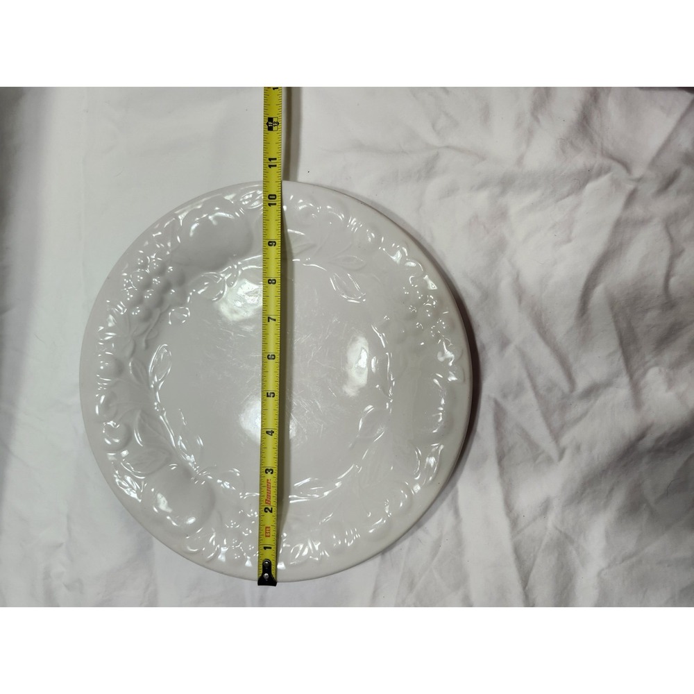 Vintage‎ Gibson  Fruit Dinner Plates Set Of 2  White - Picture 4 of 11